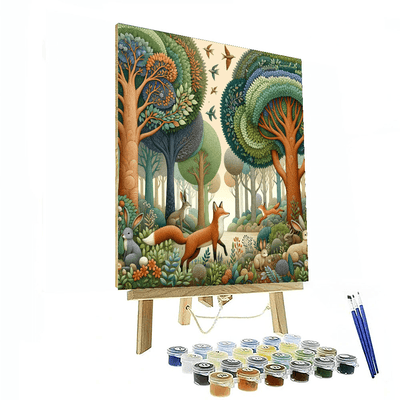 Charming Woodland Scene Paint By Numbers