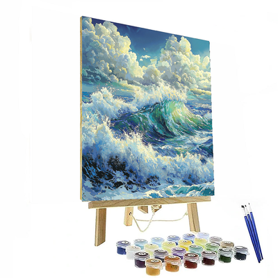 Katsushika Hokusai Inspired Waves Of Color  DIY Paint By Numbers