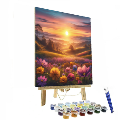 Blooming Sunset DIY Paint By Numbers