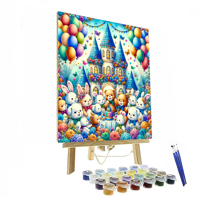 Cuddly Creature Castle Painting Number Kit