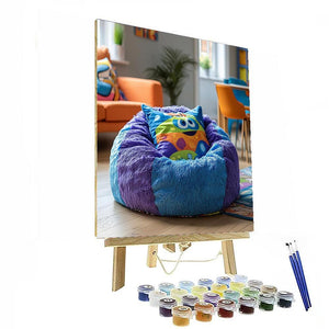 Sulley's Monster Scare Bean Bag - Disney Inspired DIY Paint By Numbers