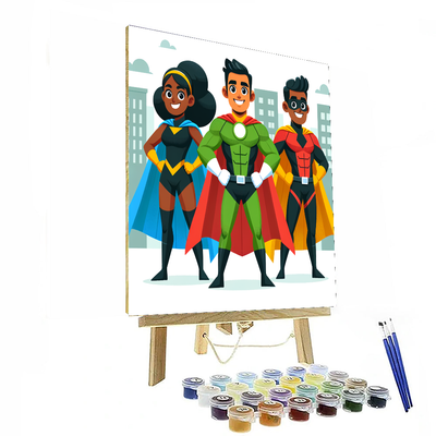 Dynamic Superheroes Painting By Numbers Kit