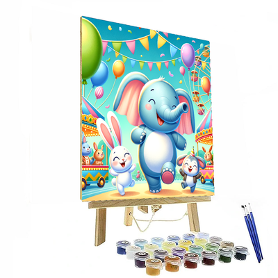 Animal Friends’ Carnival Painting By Numbers Kit