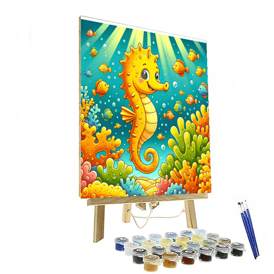 Sunny Seahorse Painting Number Kit