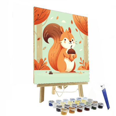 Sweet Squirrel Number Painting