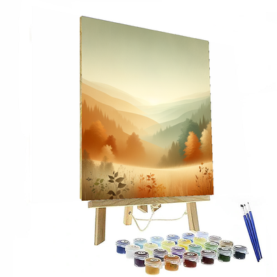 Fall's Gentle Embrace Painting Number Kit