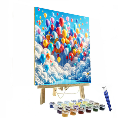 Balloons In The Sky Painting Number Kit