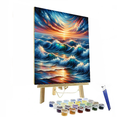 Dazzling Ocean Waves DIY Paint By Numbers