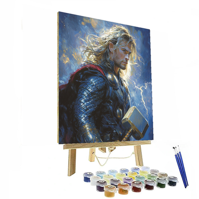 Chris Hemsworth: Thunderous Heroism Of The God Of Thunder Numbered Painting Kits