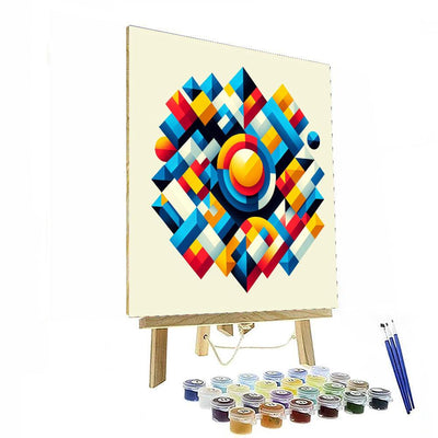 Geometric Color Symphony Paint By Numbers Art