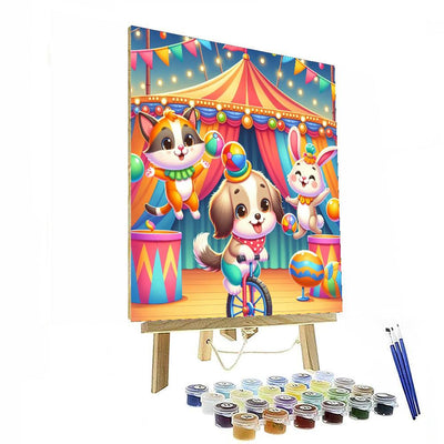 Cuddly Critter Circus Painting By Numbers Kit