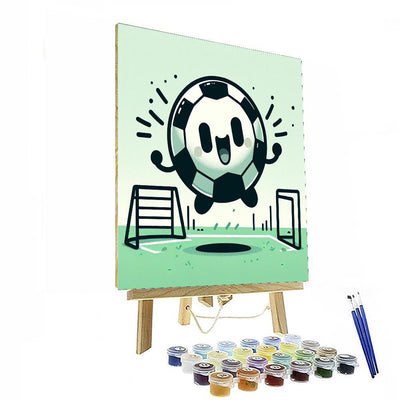 Bouncy Soccer Ball Painting By Numbers Kit