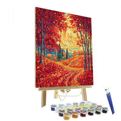 Vincent Van Gogh Inspired Van Gogh's Autumn Grove  Paint By Numbers Kits