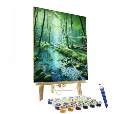 Whispering Woodland Stream Painting By Numbers Kit