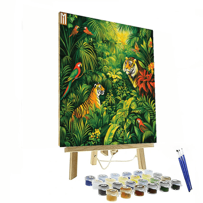 Henri Rousseau Inspired The Vibrant Jungle  Painting By Numbers Kit