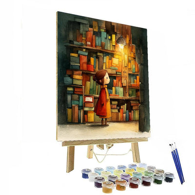 Beauty And The Beast Belle In The Library - Disney Inspired Paint By Numbers