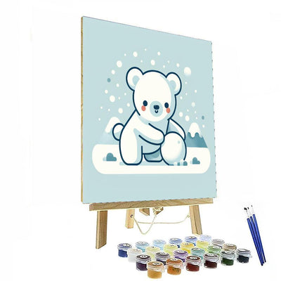 Friendly Polar Bear Playtime Numbered Painting Kits