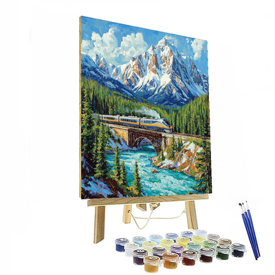 Canadian Rockies Rail Journey Paint By Numbers Kits