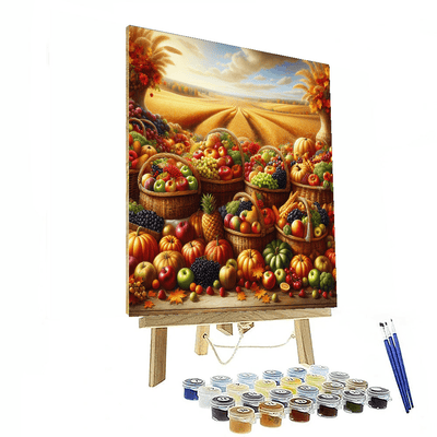 Vibrant Harvest Bounty Painting Number Kit