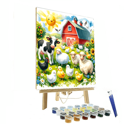 Cheerful Farmyard Friends Paint By Numbers Kits