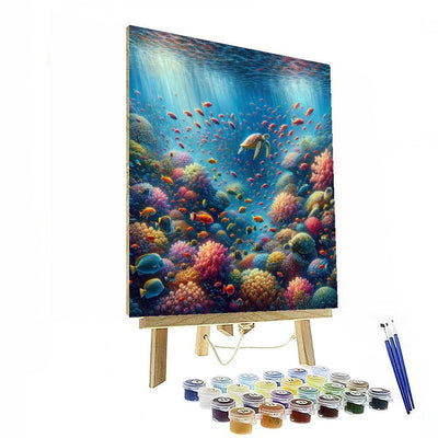 Vibrant Coral Reef Adventure Number Painting