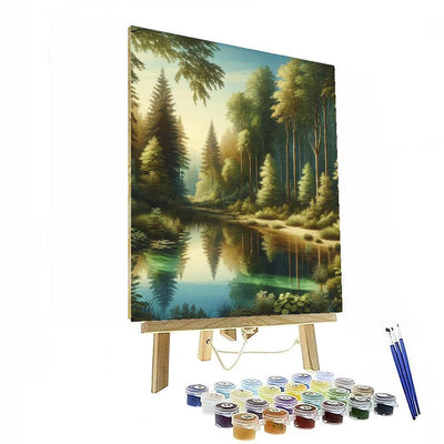 Gentle Woodland Reflections Paint By Color