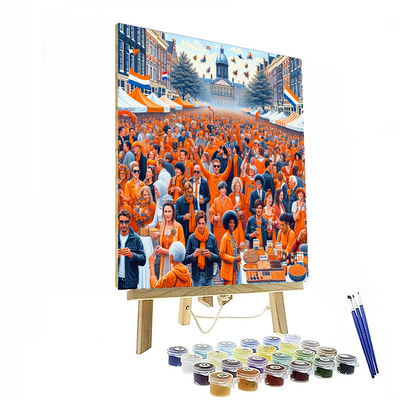 The Queen's Day (koningsdag) Festival Paint By Color