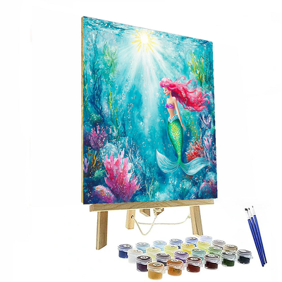 Ariel Underwater Fantasy Poster - Disney Inspired Painting By Numbers Kit