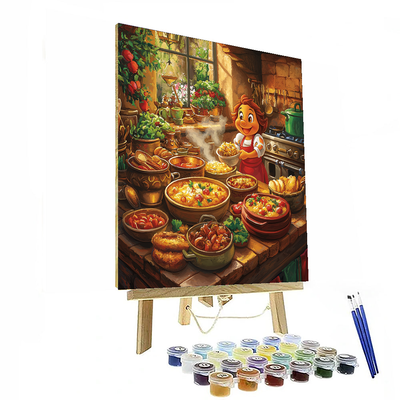 Lumière's Culinary Adventure - Disney Inspired Numbered Painting Kits