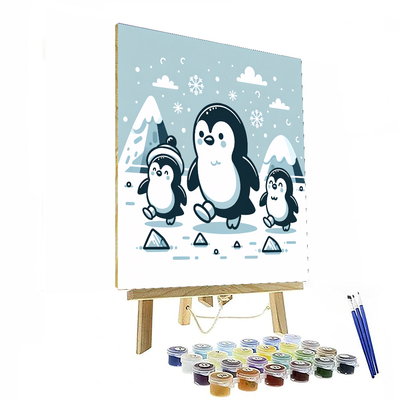 Adorable Penguin Parade Paint By Numbers Kits