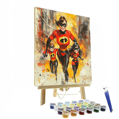 Incredibles Family Superhero Adventure - Disney Inspired Numbered Painting Kits