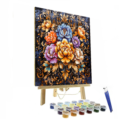 Neo-Baroque Style Inspired Neo-Baroque Floral Cascade  Paint By Numbers Kits