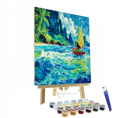 Moana's Adventure On The Ocean - Disney Inspired Paint By Color