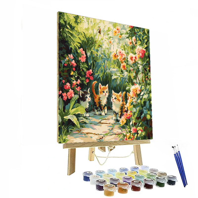 Beatrix Potter Inspired Charming Kittens  Paint By Numbers Art