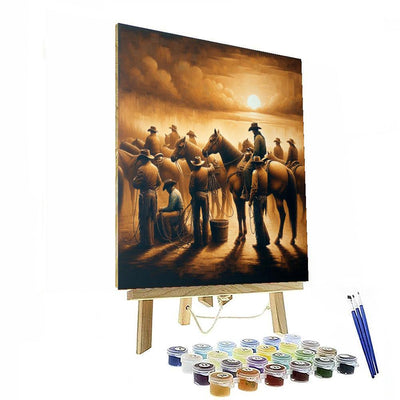 Western Ranch Life Painting By Numbers Kit