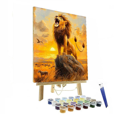 Simba's Pride Rock Victory - Disney Inspired Paint By Color