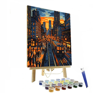 Edward Hopper Inspired Urban Cityscape  Painting By Numbers Kit