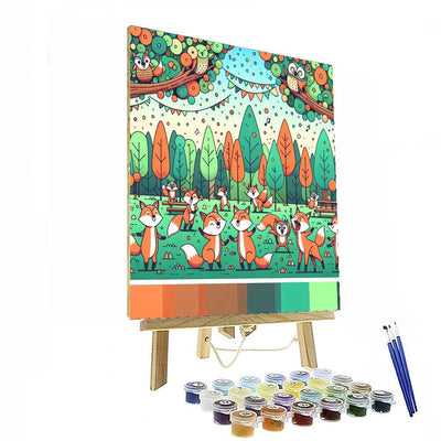 Whimsical Forest Party Paint By Numbers Art