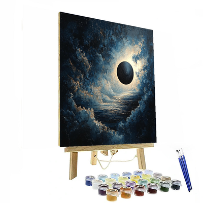 William Blake Inspired Lunar Eclipse Reverie  Paint By Color