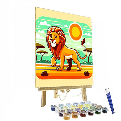 Courageous Lion Adventure Paint By Numbers