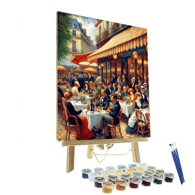 Chic French Bistro Scene Number Painting