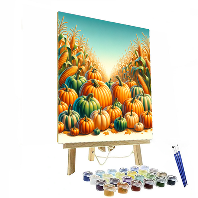 Charming Pumpkin Patch Paint By Number