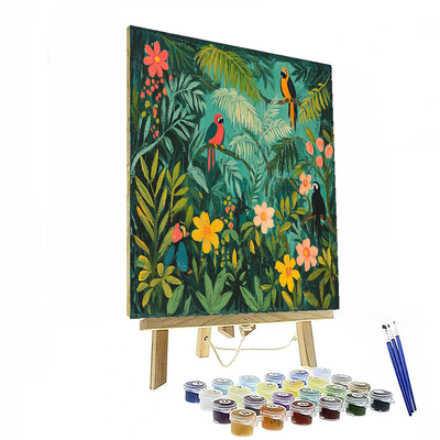 Henri Rousseau Inspired Whimsical Jungle  Numbered Painting Kits