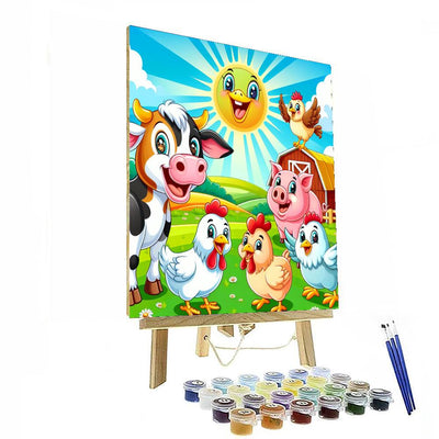 Cheerful Farmyard Fun Paint By Number