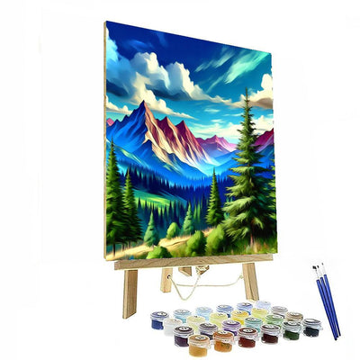 Vibrant Mountain Adventure Paint By Numbers