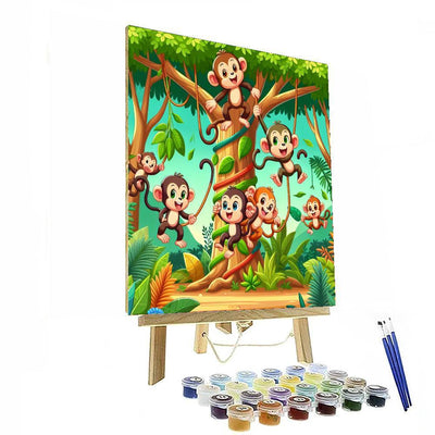 Merry Mischievous Monkeys Paint By Numbers