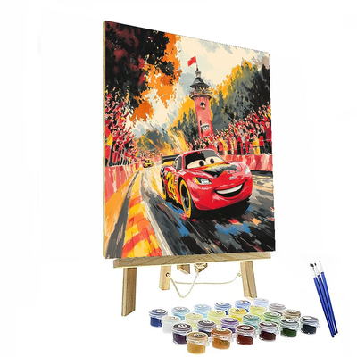 Lightning Mcqueen's Fast Lane - Disney Inspired Painting Number Kit