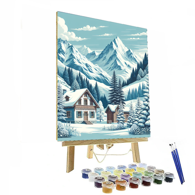 Alpine Winter Wonderland Paint By Numbers