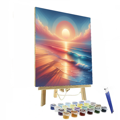 Ocean Waves At Dusk Numbered Painting Kits