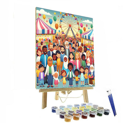 Festive Fun Fair Paint By Numbers Art